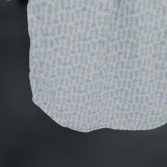 Tommy Bahama Shirt Mens Large White‎ Purple Pineapple Print Short Sleeve Resort - Picture 12 of 16